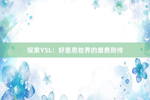 探索YSL：好意思妆界的糜费别传